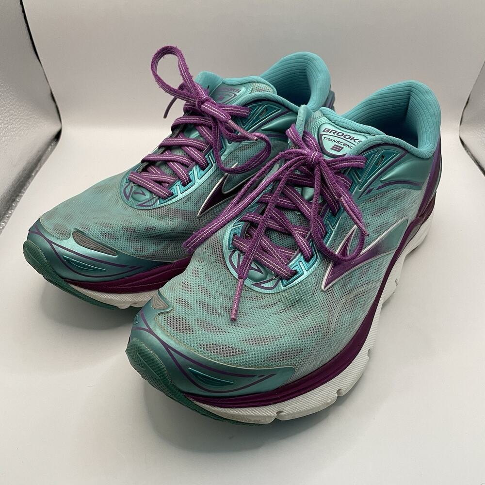 Brooks Transcend 3 Women’s Running Shoes Size 8 1202091B419 Blue Purple Silver